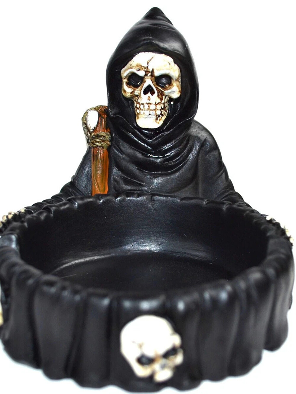 4x5 Grim Reaper Ashtray - Gothic Macabre Death Statue - Smoking Ash Tray Resin
